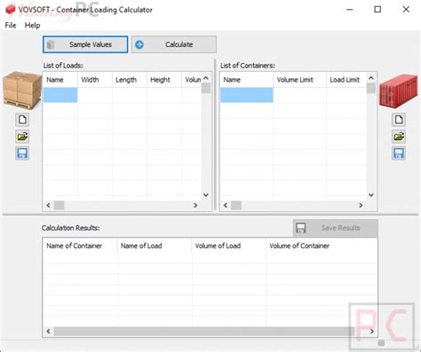 VovSoft Container Loading Calculator